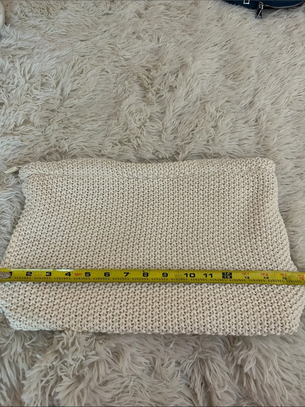 a new day Cream Knit Fold-Over Clutch